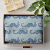 Cute Sage Green Seahorse Nautical Nursery  Tissuepapier (Geschenk)