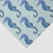 Cute Sage Green Seahorse Nautical Nursery  Tissuepapier (Detail)