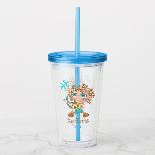 Cute Sagittarius Kind Acryl Drinkbeker (Voorkant)
