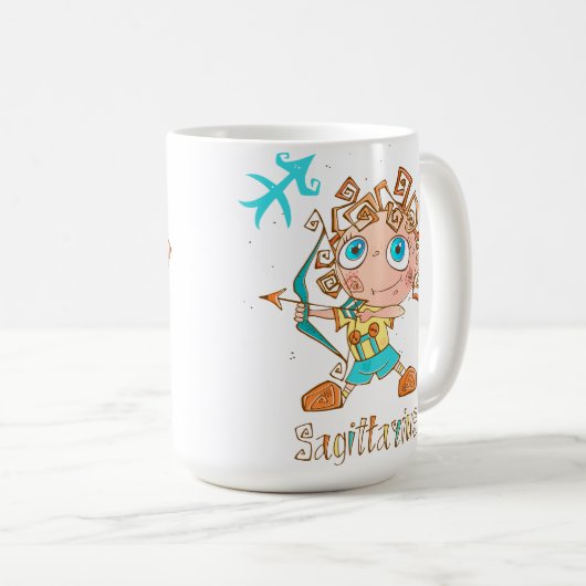 Cute Sagittarius Kind Koffiemok (Voorkant rechts)