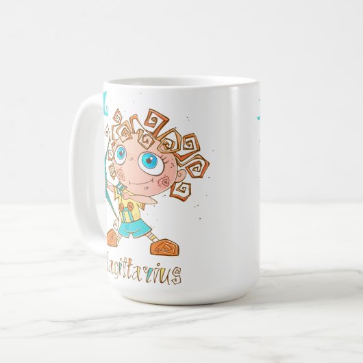 Cute Sagittarius Kind Koffiemok (Voorkant links)
