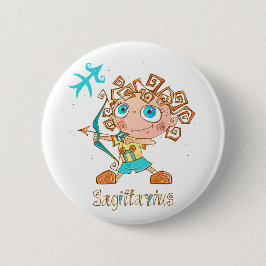 Cute Sagittarius Kind Ronde Button 5,7 Cm
