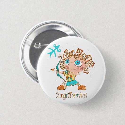 Cute Sagittarius Kind Ronde Button 5,7 Cm (Voorkant /achterkant)