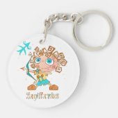 Cute Sagittarius Kind Sleutelhanger (Achterkant)