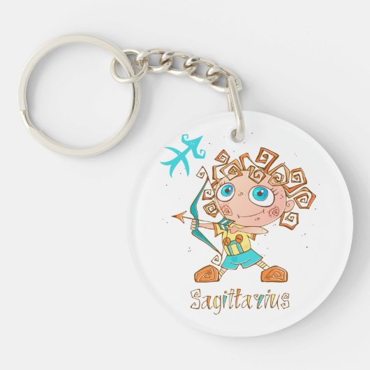 Cute Sagittarius Kind Sleutelhanger (Voorkant)
