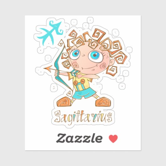 Cute Sagittarius Kind Sticker (Vel)