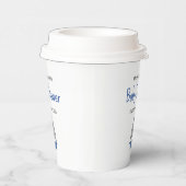 Cute Sailboat Nautical Baby Boy Couples Shower Papieren Bekers (Rechts)