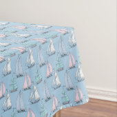 Cute Sailboat Pattern 1 2 Tafelkleed (Voorbeeld)