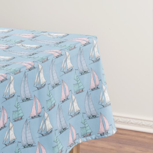 Cute Sailboat Pattern 1 2 Tafelkleed (Voorbeeld)