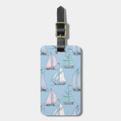 Cute Sailboat Pattern 1 Bagagelabel (Voorkant verticaal)