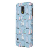 Cute Sailboat Pattern 1 Case-Mate Samsung Galaxy Hoesje (Achterkant Links)