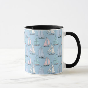 Cute Sailboat Pattern 1 Mok