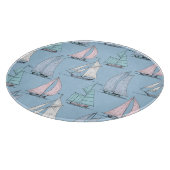 Cute Sailboat Pattern 1 Snijplank (Hoek)