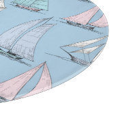 Cute Sailboat Pattern 1 Snijplank (Hoek)