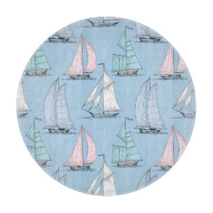 Cute Sailboat Pattern 1 Snijplank