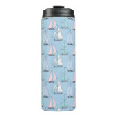 Cute Sailboat Pattern 1 Thermosbeker (Voorkant)