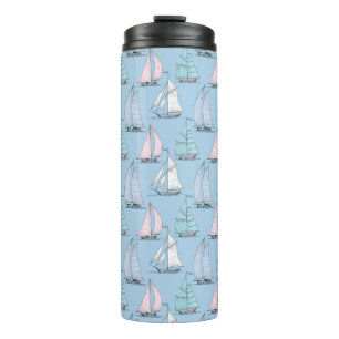 Cute Sailboat Pattern 1 Thermosbeker