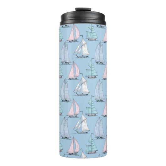 Cute Sailboat Pattern 1 Thermosbeker (Voorkant)