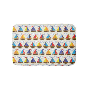 Cute Sailboat Pattern 2 Badmat