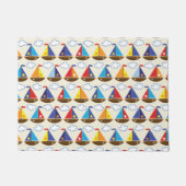 Cute Sailboat Pattern 2 Deurmat (Voorkant)