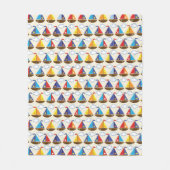 Cute Sailboat Pattern 2 Fleece Deken (Voorkant)