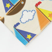 Cute Sailboat Pattern 2 Fleece Deken (Hoek)