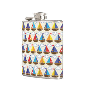 Cute Sailboat Pattern 2 Heupfles (Links)