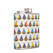 Cute Sailboat Pattern 2 Heupfles (Rechts)