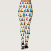Cute Sailboat Pattern 2 Leggings (Achterkant)