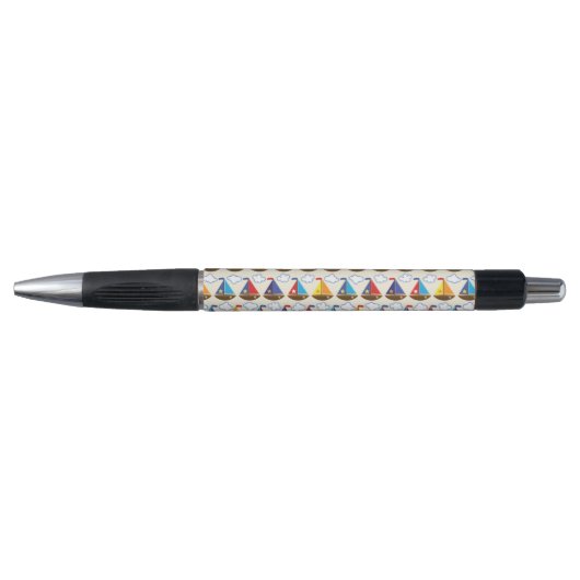 Cute Sailboat Pattern 2 Pen (Voorkant)