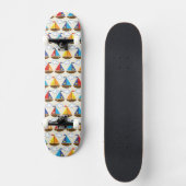 Cute Sailboat Pattern 2 Skateboard (Voorkant)