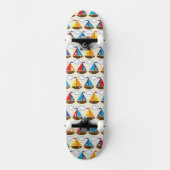 Cute Sailboat Pattern 2 Skateboard (Voorkant)