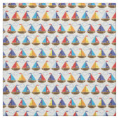 Cute Sailboat Pattern 2 Stof (Swatch)