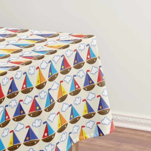 Cute Sailboat Pattern 2 Tafelkleed (Voorbeeld)