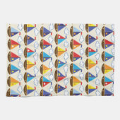 Cute Sailboat Pattern 2 Theedoek (Horizontaal)