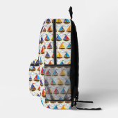Cute Sailboat Pattern Bedrukte Rugzak (Rechts)