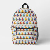 Cute Sailboat Pattern Bedrukte Rugzak (Voorkant)