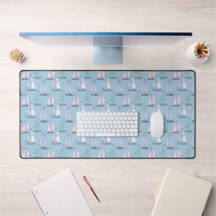 Cute Sailboat Pattern Bureaumat