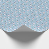 Cute Sailboat Pattern Cadeaupapier (Hoek)