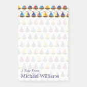 Cute Sailboat Pattern | Jouw namen toevoegen Post-it® Notes (Voorkant)