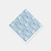 Cute Sailboat Pattern Servet (Hoek)