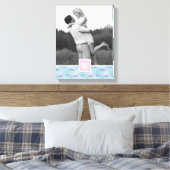 Cute Sailboot | Foto met monogram | Monogram Canvas Afdruk (Insitu (Slaapkamer))
