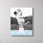 Cute Sailboot | Foto met monogram | Monogram Canvas Afdruk (Voorkant)