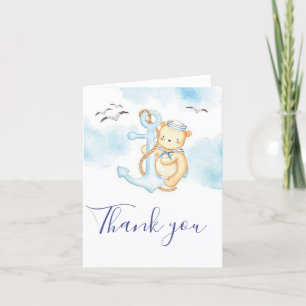 Cute sailor beer baby shower dank je creditcard bedankkaart