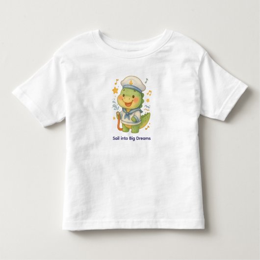 Cute Sailor Dinosaur – Dino Jobs Kinder Shirts (Voorkant)