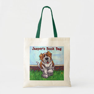 Cute Saint Bernard Book Bag Tote Bag