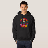 Cute Saint Bernard Dog Flower Hoodie (Voorkant volledig)