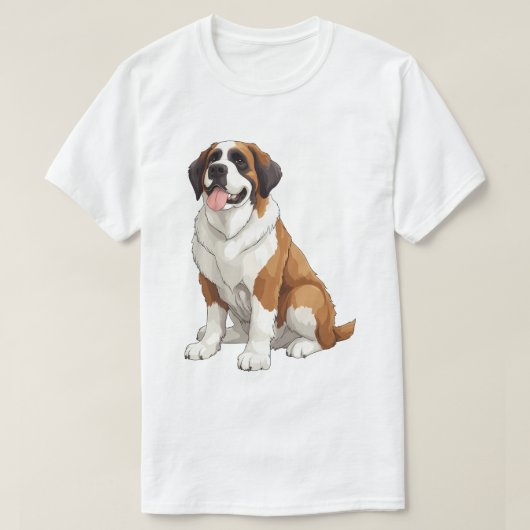 Cute Saint Bernard Dog  T-shirt (Design voorkant)