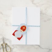 Cute Saint Nicholas Cadeaulabel (Met Touw)