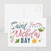 Cute Saint Nicholas Day Feestdagenkaart (Voorkant / Achterkant)